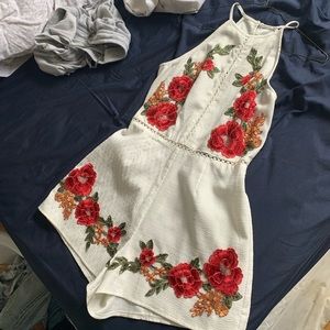 Embroidered Women Romper